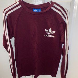 Adidas red long sleeve